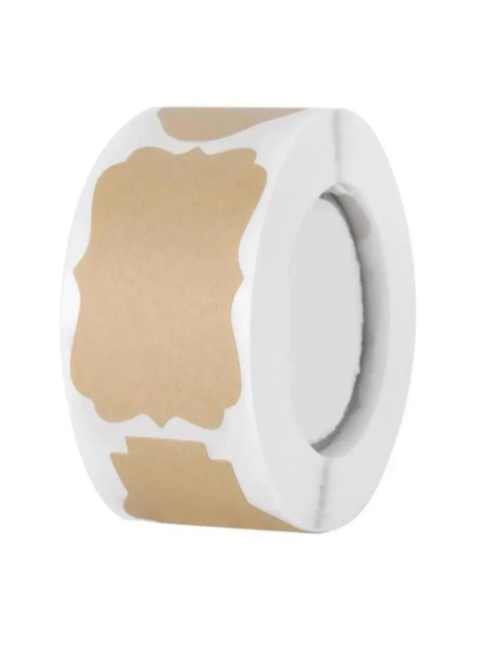 Stickers 500pcs Self-Adhesive Kraft Paper Labels Roll Bakery Home Office NEW